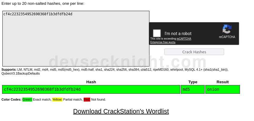 Hackableii hash